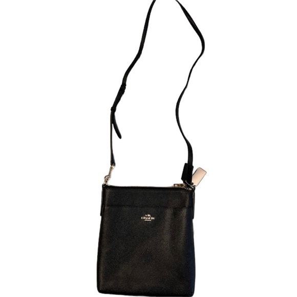 COACH crossbody kitt Crossgrain Leather black - Picture 1 of 5